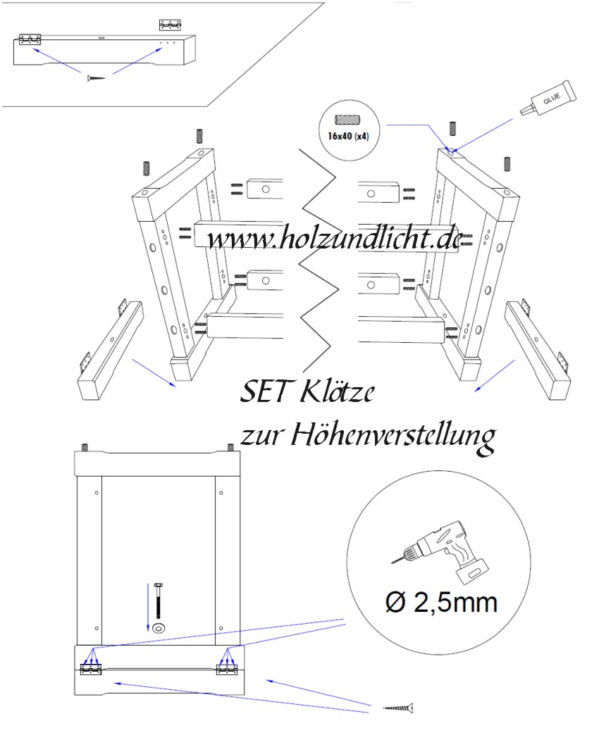 Sjöbergs Klotz-Set zur Höhenverstellung 33465 *1418